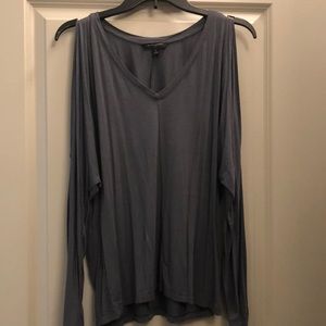 Cold shoulder grey shirt